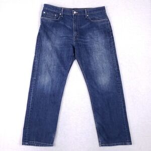 Levi's 505 Men's Straight Leg Jeans‎ W38 L30 Medium Blue Stretch Denim